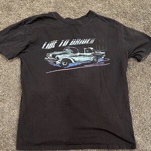 Black Graphic Tee cotton on